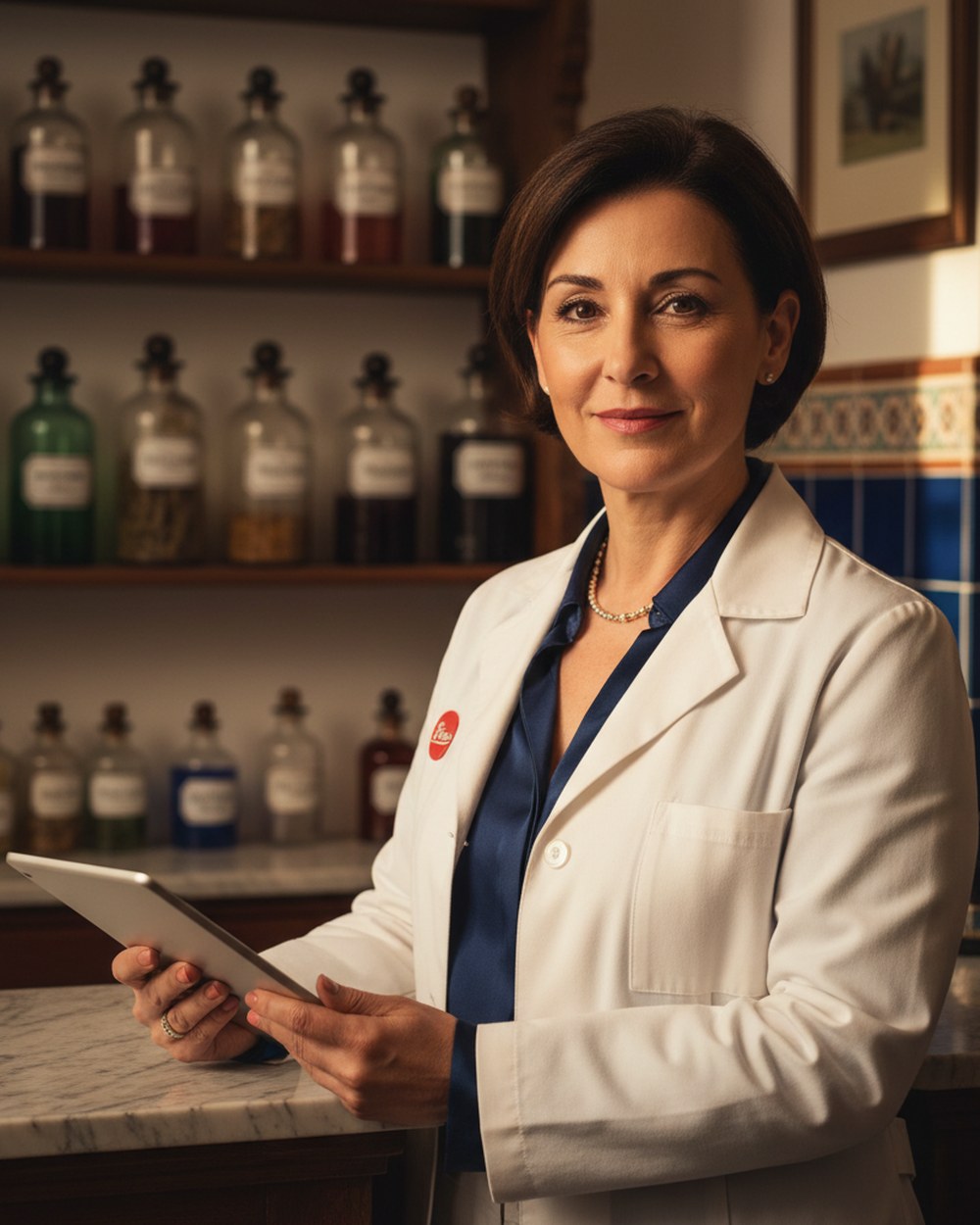 Dott.ssa Marcella Vetro alla Farmacia Vetro di Palermo